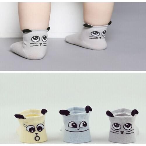 Hot Sale Cartoon Cute Animal Kid Clothing Accessories Cotton Anti Slip Toddler Socks For Boy Girl 0-2 Years Baby Socks