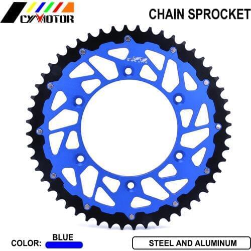 Motorcycle Accessories 48 49 50 Teeth Rear Sprocket For Yamaha YZ TTR WR 125 230 250F 250R 250 400F 426F 450F Motor Bike