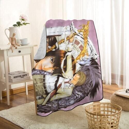 HEARMNY Death Note Anime Blanket Super Soft Warm Microfiber Fabric Blanket For Couch Throw Travel Adult Blanket