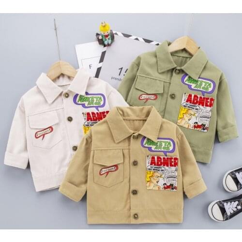 Boys Girls Coat Fashion Baby Jacket Clothes New Korean Style Boys Casual Jacket Children All-match Handsome Coat Boy Clothes
