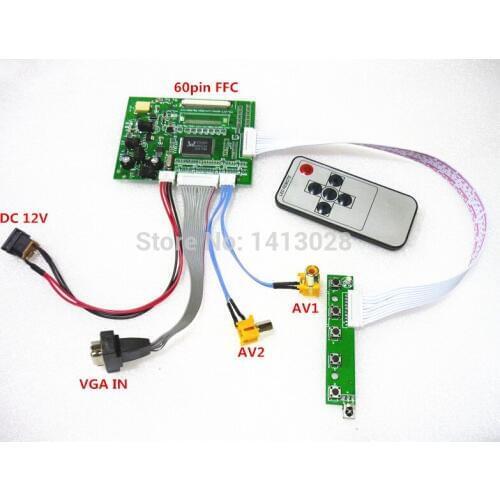 7 inch 8 inch 60 pin tablet PC suite DIY LCD driver board 2 av + VGA astern is preferred