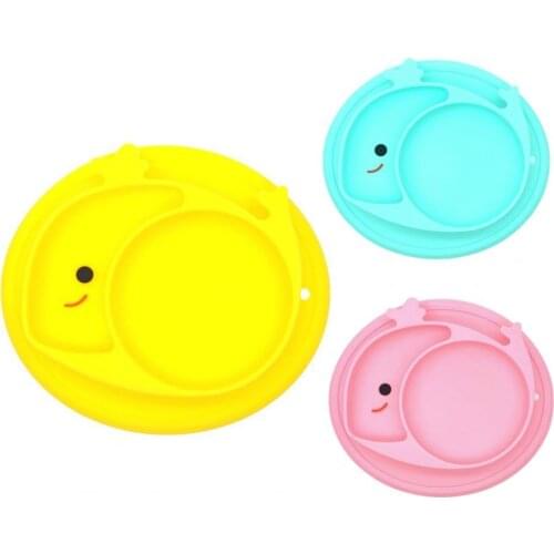 1Pcs Durable Baby Dishes Vibrant Color Lightweight Leak Proof Babies Toddlers Suction Plates Toddler Place Mat for Household