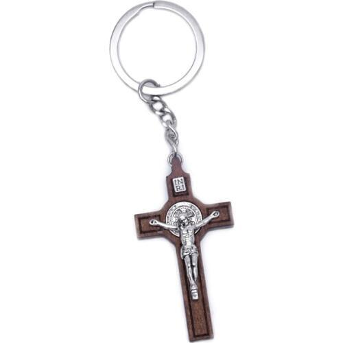 Christian Jesus Cross Keychain Religious Key Ring Jewelry Pendant Car Souvenirs