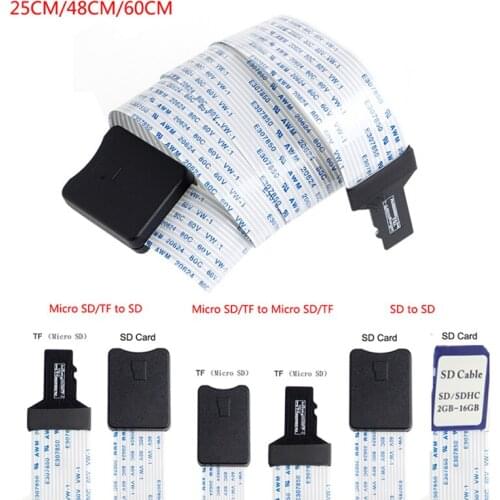 SD card Female to TF micro SD Male ( SD to TF , SD to SD , TF to TF )Flexible Card Extension cable Extender Adapter reader