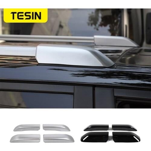 TESIN ABS Car Roof Top Luggage Rack Decoration Stickers Trim Cover for Toyota 4Runner 2010+ Car Exterior Accessories Stying