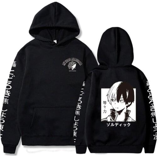 My Hero Academi Anime Shoto Todoroki Hoodie Men Women Creative Fashion Casual Pullover Spring Street Clothing Hoodies Tops