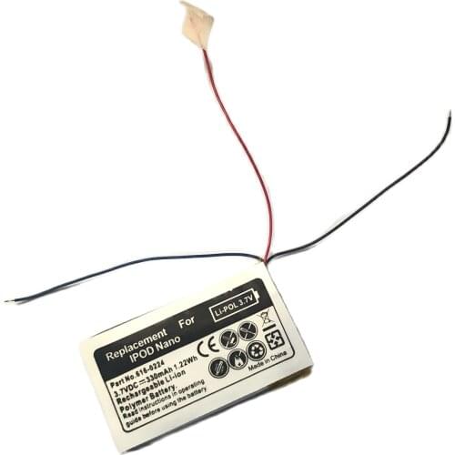 High Quality 330mAh Replacement Battery For ipod Nano1 1st Gen Generation MP3 Li-Polymer Rechargeable Nano 1 616-0223 Battery
