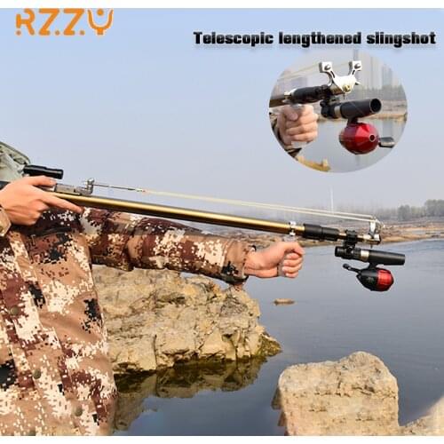 High Precision Hunting Slingshot Powerful Upgrade Outdoor Telescopic Folding Catapult with Laser Outdoor Shooting Accessories