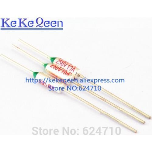 10PCS/LOT 184C degree = 185C degree 250V 10A Temperature Fuse for electric cooker pressure cooker