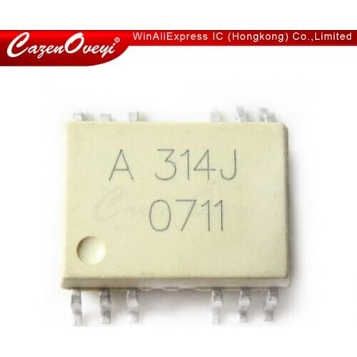 10pcs/lot HCPL314J HCPL314 HCPL-314J A314J OPTOISO DRIVER SOP16 New and Original IC In Stock