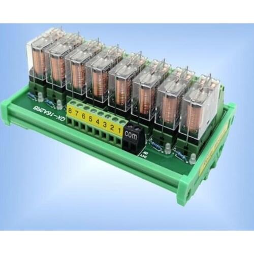 2~24 Channels Omron G2R-1-E Relay Module Amplifier Board Terminal Converter SPDT 16A PNP/NPN PLC Signal 24V or 12V DIN Rail
