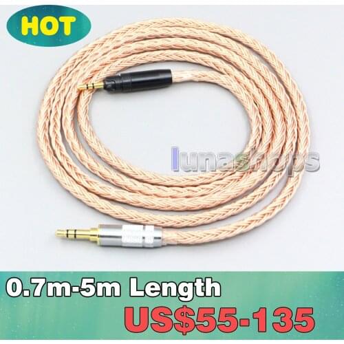2.5mm 4.4mm XLR 3.5mm 16 Core 99% 7N OCC Earphone Cable For Ultrasone Performance 820 880 Signature DXP PRO STUDIO LN006770