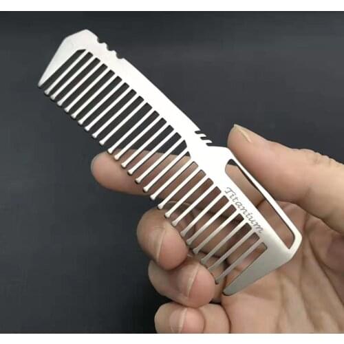 Anti-Static Pure Titanium Beard/Hair Comb measures length 98 cm (38.58 inch), Free Custom-Engraving