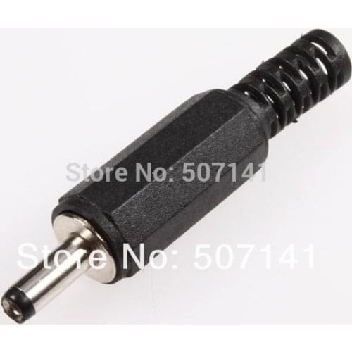 Free Shipping (50 pieces/lot) male DC power plug Jack Adapter Connector Plastic Cover adapter 1.35mm x 3.5mm