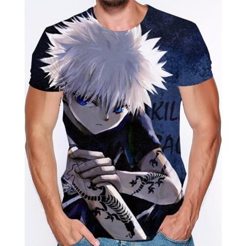 Brand Short Sleeve Men T Shirt Casual Summer Men Tshirt O-neck T-shirt Hunter X Hunter T Shirt Hisoka Killua Male Men Tee Shirt