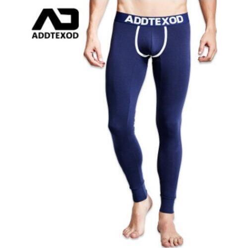 Brand ADDTEXOD Thin printing of cotton Lycra sexy Leggings warm long johns gay long underwear Tights Compression Sweat Pants