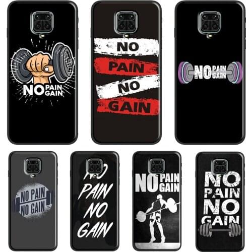 No Pain No Gain Gym For Xiaomi Redmi Note 7 8 Pro 8T 9S Note 9 10 Pro Cover For Redmi 9T 9 9A 9C 7A 8A Case