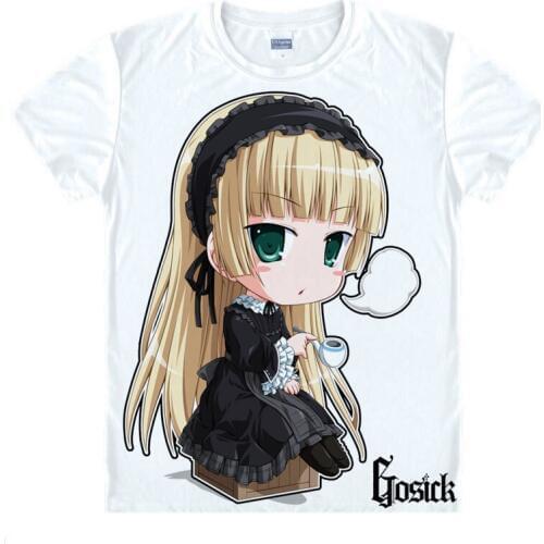 GOSICK T-Shirt Victorique de Blois Fashion printed t-shirts Anime Collection kawaii dress summer t-shirt Manga Cosplay Costume a