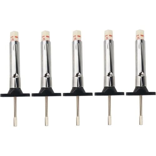 5pcs Stainless Steel 0-25mm Tire Tread Depth Gauge Metric Measuring The Degree Wear of Tire Surface
