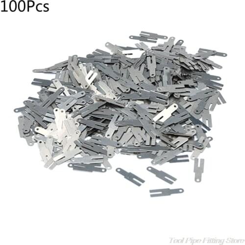 100pcs/lot 0.15*20*4 H type Nickel Plated Steel Strap Strip Sheets for Battery Pack Spot Welding Spot Welder Equipment M15 21