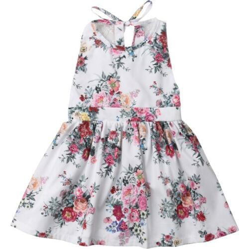 Summer Sleeveless Flower Girl Princess Beach Dress Kid Baby Lace Back Party Wedding Pageant Tulle Tutu Dresses