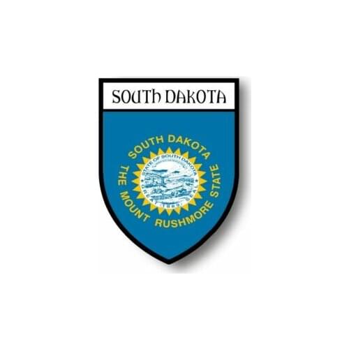 Hot Sticker Car Motorbike Coat of Arms City Flag States USA Dakota South Stickers for Laptops, Office Supplies, Motorcycles, Car