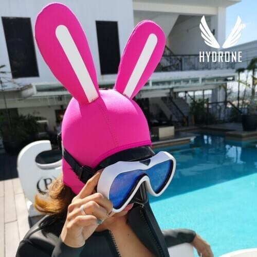 Scuba Diving Mask Snorkel 3MM Neoprene Bunny Rabbit Dive Equipment Hood Hat Cap Underwater Sunscreen Anti-UV Warm Freediving