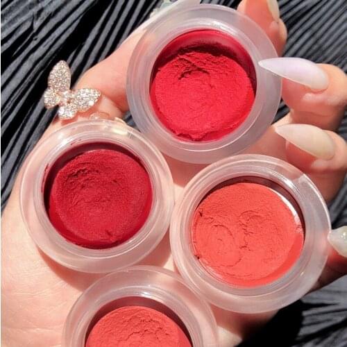 4 Colors Matte Lip Mud Glaze Lipstick Waterproof Blush Palette Long Lasting Natural Non-Fading Lipsticks Lip Makeup cosmetics