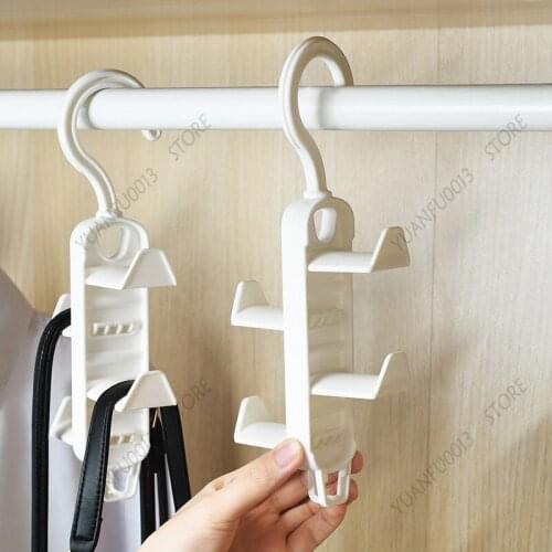 Multi-function Wardrobe Space-saving Clothes Hanger Bag Scarf Belt Shawl Hanger Wardrobe Storage Bedroom Closet Organizer