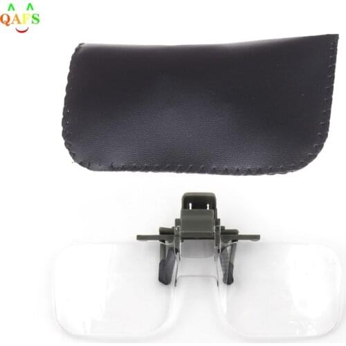 Set Magnifier Folding Handfree Clip On Clear Magnifying Glasses HD Lens Precise Eyeglasses Jewellery Appraisal Watch Repair Tool
