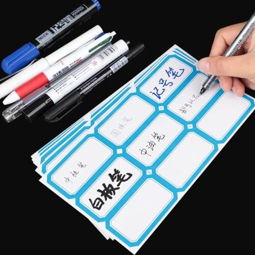 10sheets 240pcs Self-Adhesive Label Write Paper Name Sticker Blank Label Classified Stickers Price Tag Number Classification