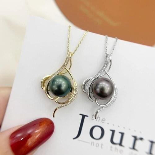 DIY New Mounts 925 Sterling Silver Pendant Base Settings Mountings Findings Parts for Pearl Crystal Jade Agate 5pcs/lot