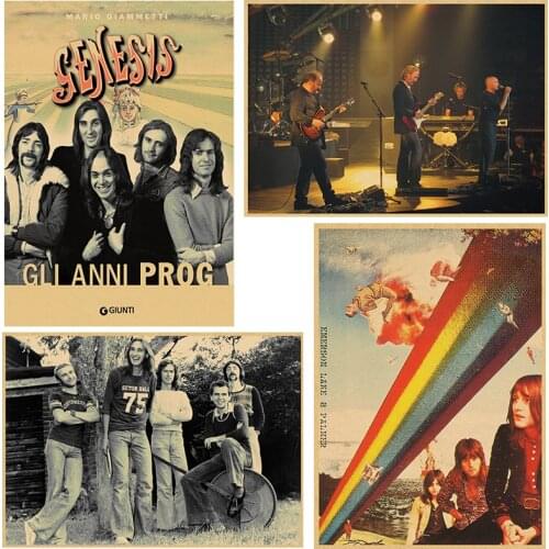 New Heavy metal Rock band Kraft paper Posters music team star classic decorative painting poster wall sticker