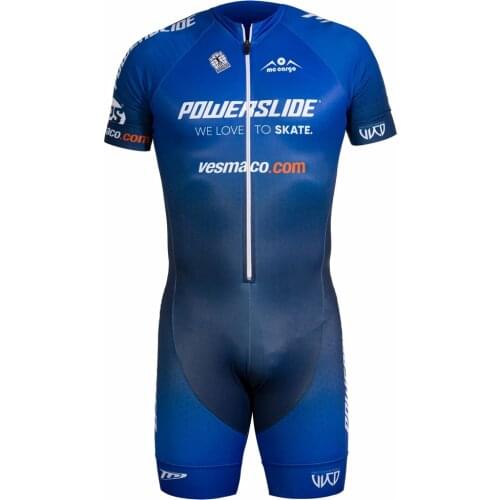 Powerslide Team Triathlon Skate Suit Skinsuit Speed Skaters Suit Inline Roller Racing Speed Skats Clothing Skating Cozy Jumpsuit