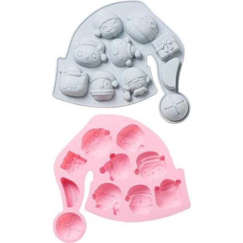 Christmas Hat Shaped Cake Mold Silicone Making Tool DIY Baking Supplies Kitchen for Xmas Party Cake Decoration Accessories
