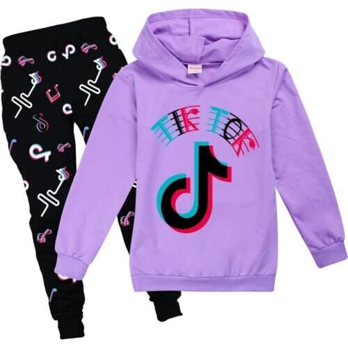 Letter Printing Hooded Sweatshirt Boys Tops + Pants 2Pcs/Sets Toddler Clothing Girls Spring costume Children Hoodies 2-16Years