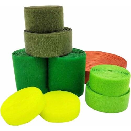 2/4/5/10cm Width Olive green velcros no adhesive hook loop fastener tape sewing magic tape sticker velcroing strap clothing