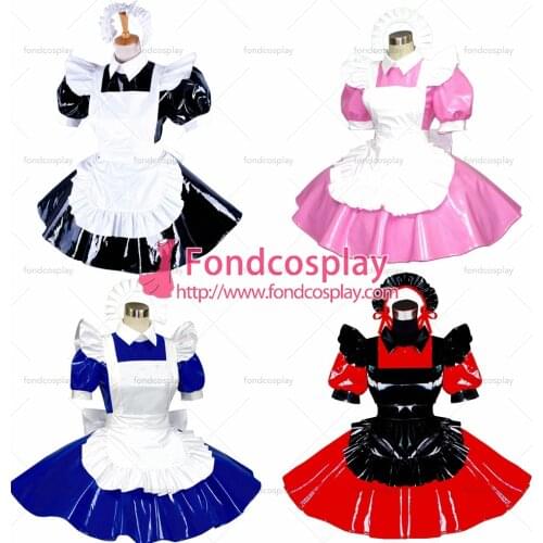 Sexy Sissy Maid Pvc Dress Lockable Uniform Cosplay Costume Tailor-made[G343]