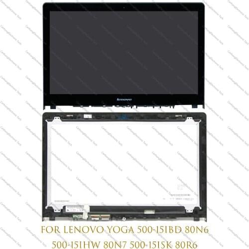 LCD Display Touch Screen Assembly With Bezel For Lenovo Yoga 500-15 Yoga 500-15IBD 80N6 Yoga 500-15ISK 80R6 Yoga 500-15IHW 80N7