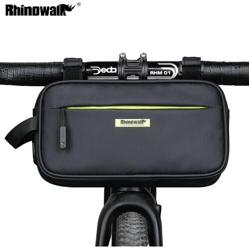 Rhinowalk Bicycle Front Frame Triangle Bag 2.5L Waterproof Handlebar Bike Bag Multifunction for Mountain Bike Cycling Waist Bags