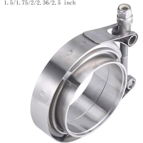 1.5/1.75/2/2.36/2.5 inch Turbo Exhaust V-Band Clamp Stainless Steel Male/Female Flange Kit High Quality
