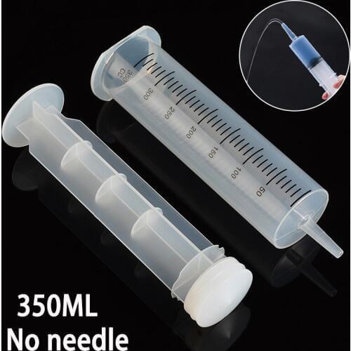 1pc New Plastic Syringe 350ml Clear Large Capacity Disposable Syringe Feeding Inlet Pump Oil Measuring