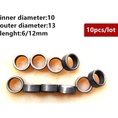 10pcs/lot Inner Diameter 10mm Outer Diameter 13mm Lenght 6/12mm Powder Metallurgy Radial Bearing Iron Base Bushing