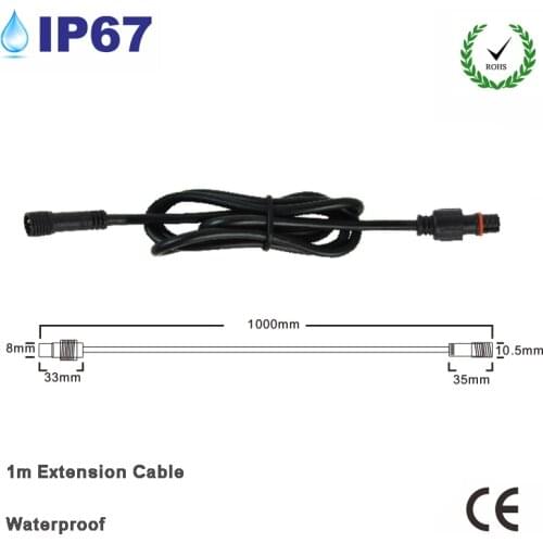 2PIN 3 Pin IP67 Outdoor Extension Cable/Connecter Wire/Power Connector for LED Lighting CE RoHS