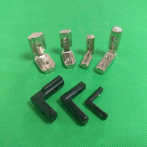 4PCS L Shape Inner Corner Joint Bracket with Screw for 2020 3030 4040 Aluminum Extrusion Profile