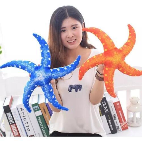 42cm Creative 3D Simulation Starfish Marine Life The Sea Plush Toy Doll Sea Star Pillow Sofa Cushions Bed Car Decoration Gifts