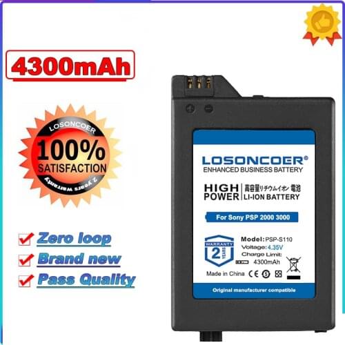 4300mAh PSP-S110 Battery for Sony PSP 2000 PSP 3000 PSP2000 PSP3000 Battery PSP-2000,PSP-3000,PSP-300 PSP2005 PSP2006 PSP3008