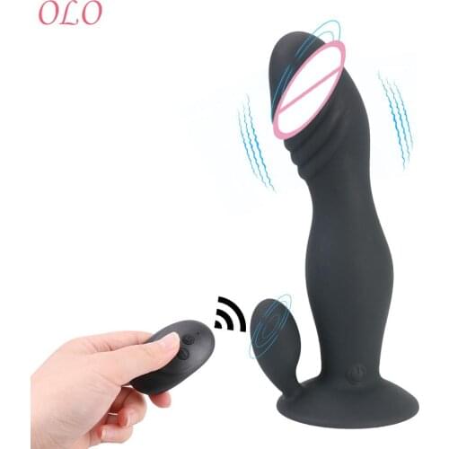 OLO G-spot Stimulator Anal Vibrator Wireless Remote Control Prostate Massager Butt Plug 10 Speeds Sex Toys For Women Men