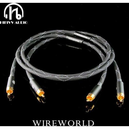 HI end hifi amplifier RCA cable audio speaker cable WIREWORLD cable 6N Oxygen free copper 0.5m 1m 1.5m 2m DIY