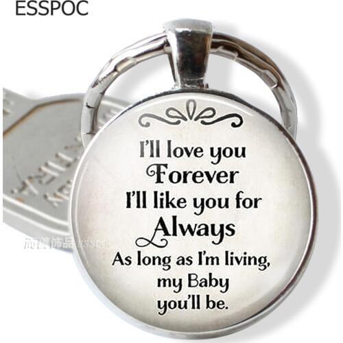 I'll Love You Forever Family Love Keychain Love Daughter Children Key Chain Key Rings